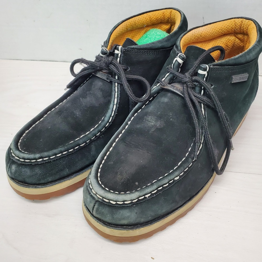 Buffalino Boots Men's Black Suede Lace Up Chukka Style Ankle Boots Size‎ 10